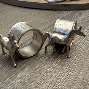Silver plated Horse Napkin Rings